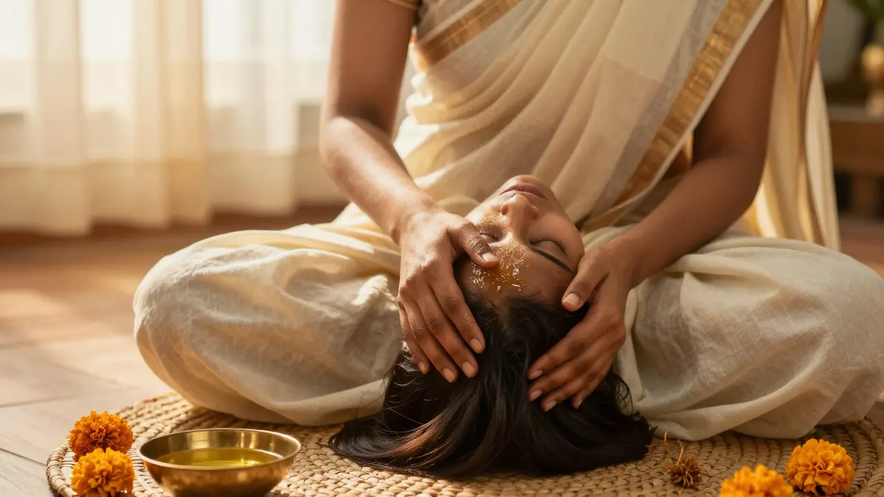 Jak indická masáž hlavy pomáhá uklidnit mysl a snížit stres