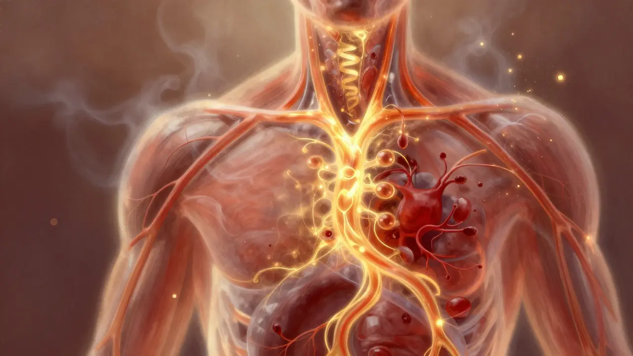 Krevní oběh a uvolňování toxinů ve tkáních