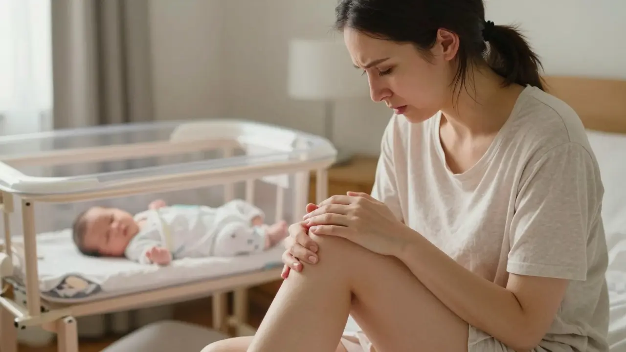 Masáž po porodu a bolesti kolen: Jak uvolnění pánevního dna zmírní tlak na klouby