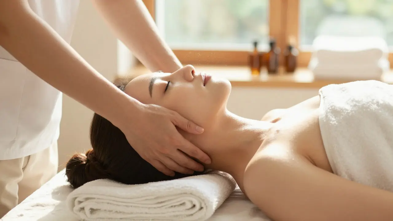 Relaxační masáž krku a ramen ve spas