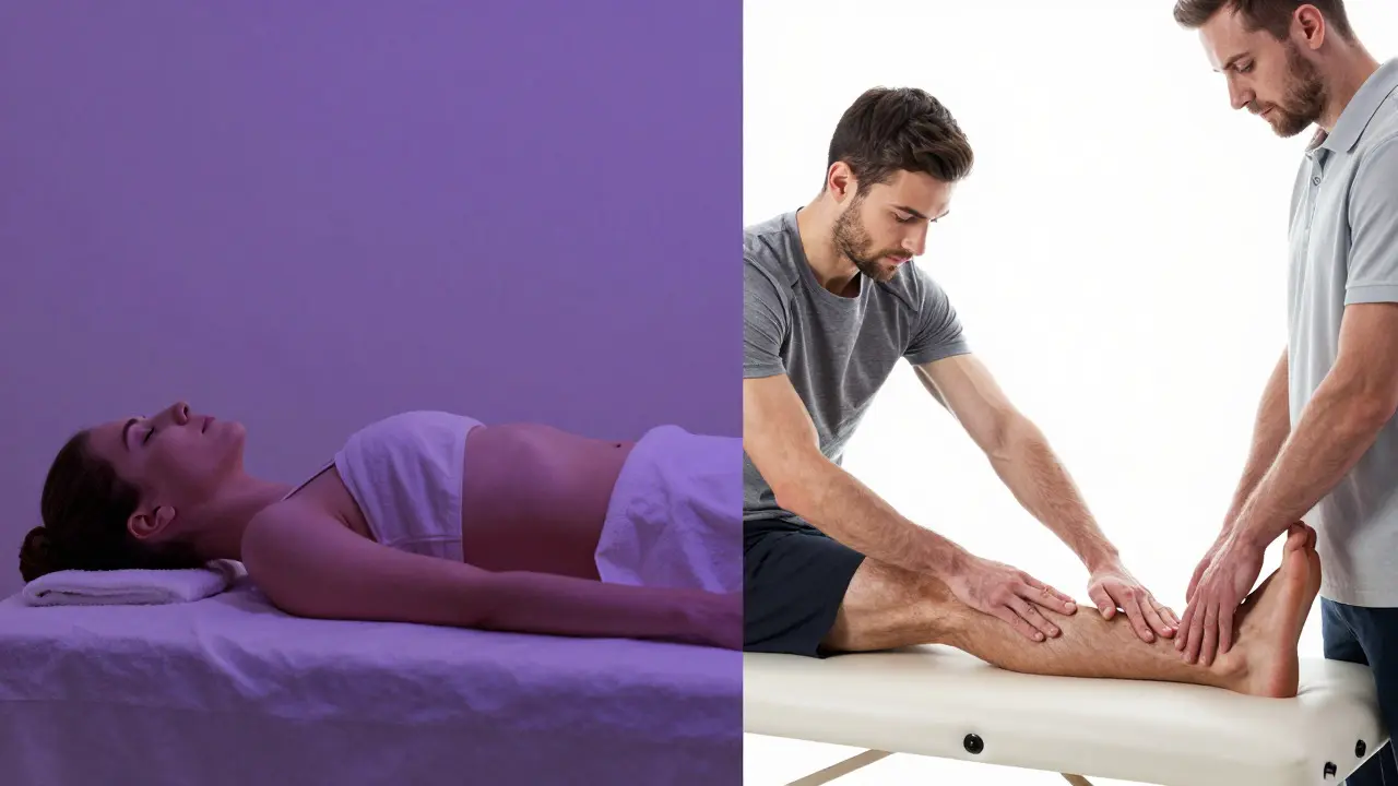 Srovnání relaxační masáže v lázních a aktivní rehabilitace